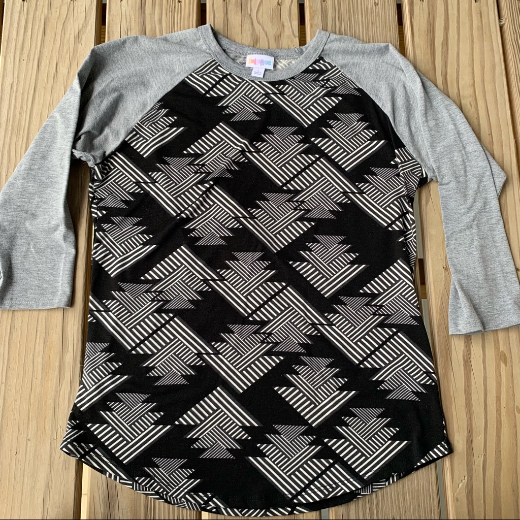 Lularoe Patterned Baseball Tee